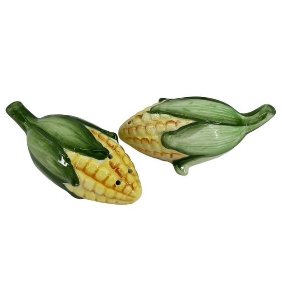 Vintage Salt & Pepper Shakers Corn Cob Vancor Ceramic Collectible - Picture 2 of 5
